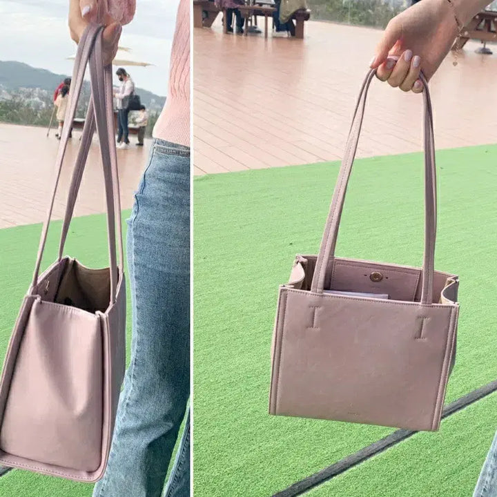 [BUNJANG] Stand Oil Oblong Bag Mini Lavender Handbag / 스탠드오일 가방 오블롱백 미니 토트백 숄더백