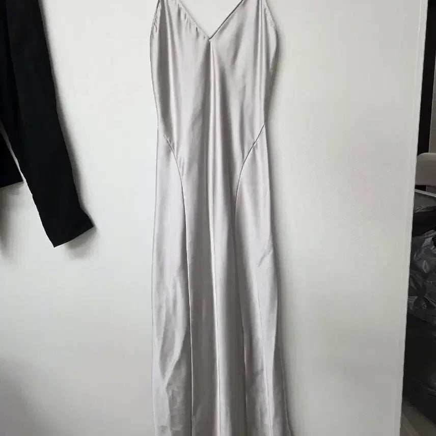 [BUNJANG] ZARA Silver Long Slip Dress / 자라 실버 롱 슬립 드레스