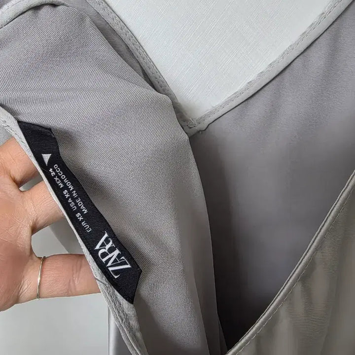 [BUNJANG] ZARA Silver Long Slip Dress / 자라 실버 롱 슬립 드레스