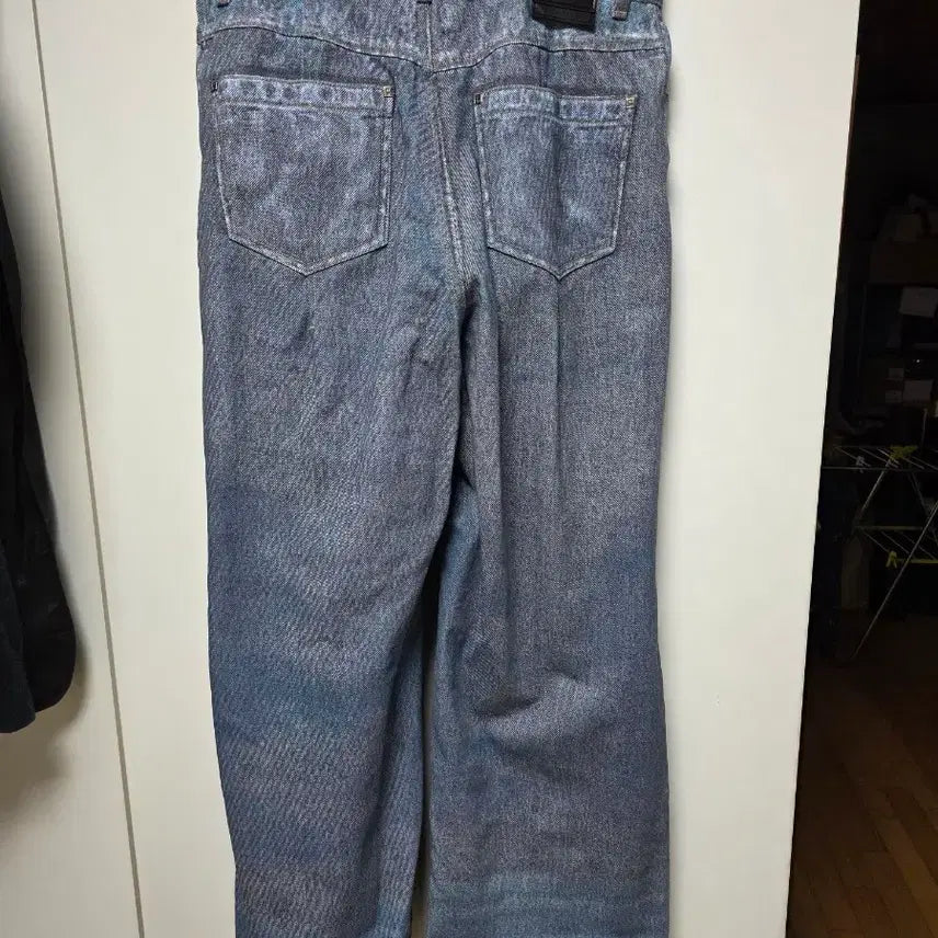 [BUNJANG] Wooyoungmi Print Denim Wide Pants / [48]우영미 프린트 데님 와이드 팬츠