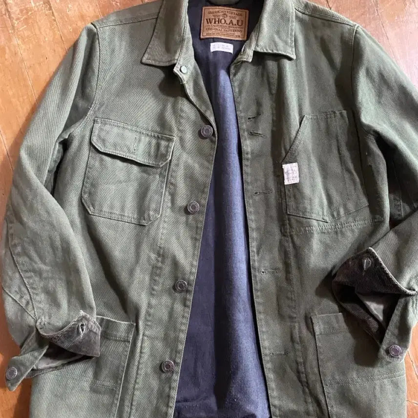 [BUNJANG] WHO.A.U Khaki Workwear Jacket / WHO.A.U 카키 워크웨어 자켓 M (100)