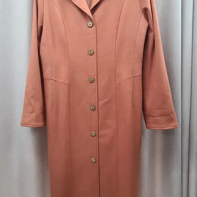 [BUNJANG] Le Muse Orange Long Dress Suit / 르뮤 오렌지색 롱 원피스 정장 스타일