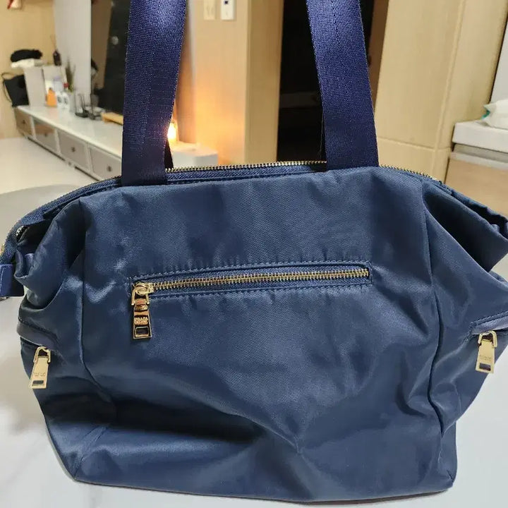 [BUNJANG] Navy Nylon Shopper Tote Bag / 프 네이비 나일론 쇼퍼백 숄더백 (40*20)