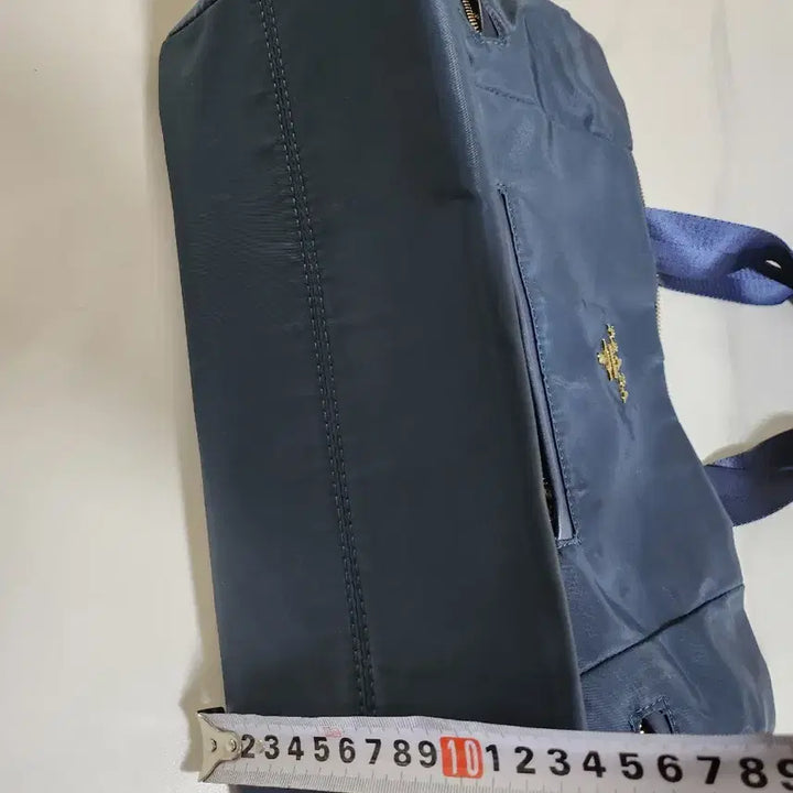 [BUNJANG] Navy Nylon Shopper Tote Bag / 프 네이비 나일론 쇼퍼백 숄더백 (40*20)