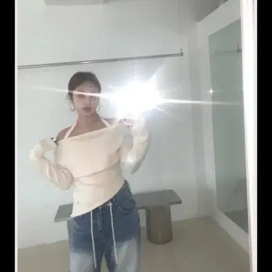 [BUNJANG] High Ones Halter Neck Knit Top and Bolero Set / 하이원스 홀터넥 나시 볼레로 니트 세트 새상품