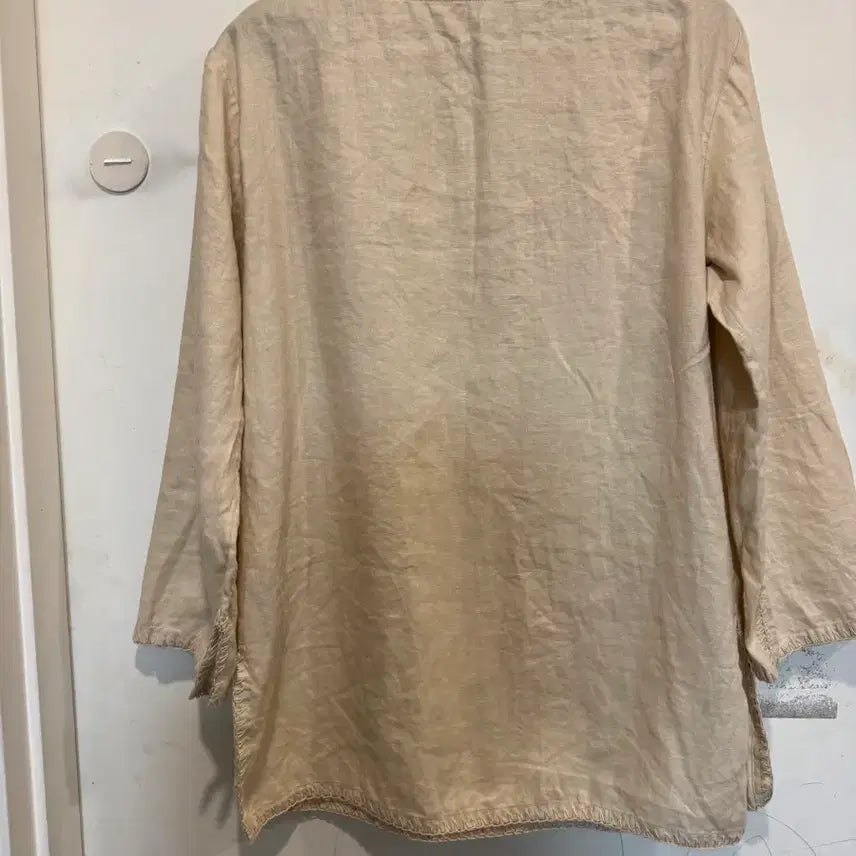 [BUNJANG] Lauren Ralph Lauren Embroidered Linen Blouse / 로렌랄프로렌 자수 린넨 블라우스