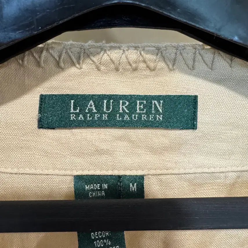 [BUNJANG] Lauren Ralph Lauren Embroidered Linen Blouse / 로렌랄프로렌 자수 린넨 블라우스