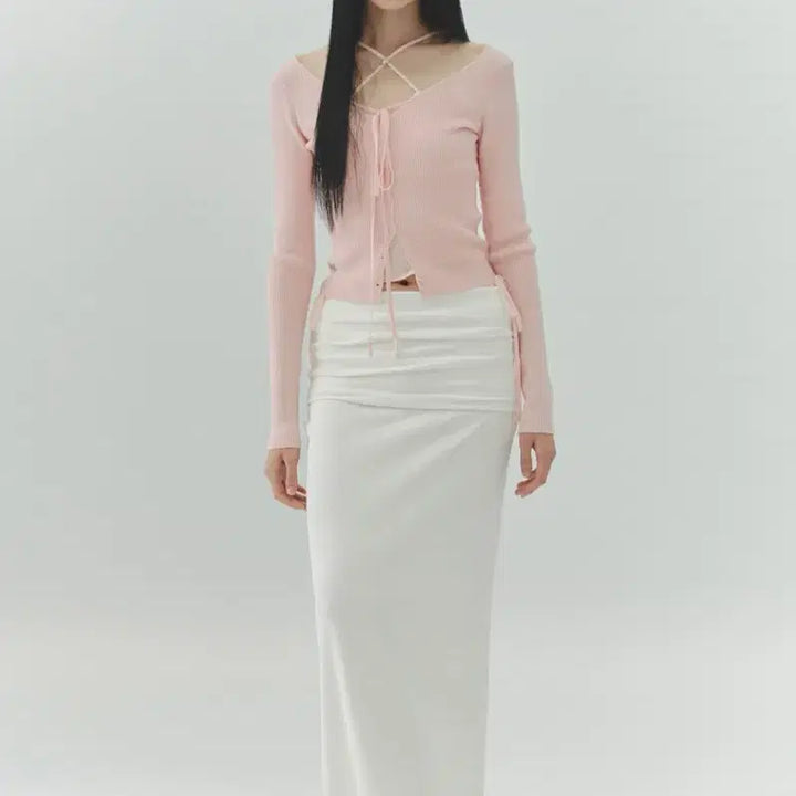 [BUNJANG] Pain or Pleasure Lower Folding Skirt - White / 페인오어플레져 LOWER FOLDING SKIRT white