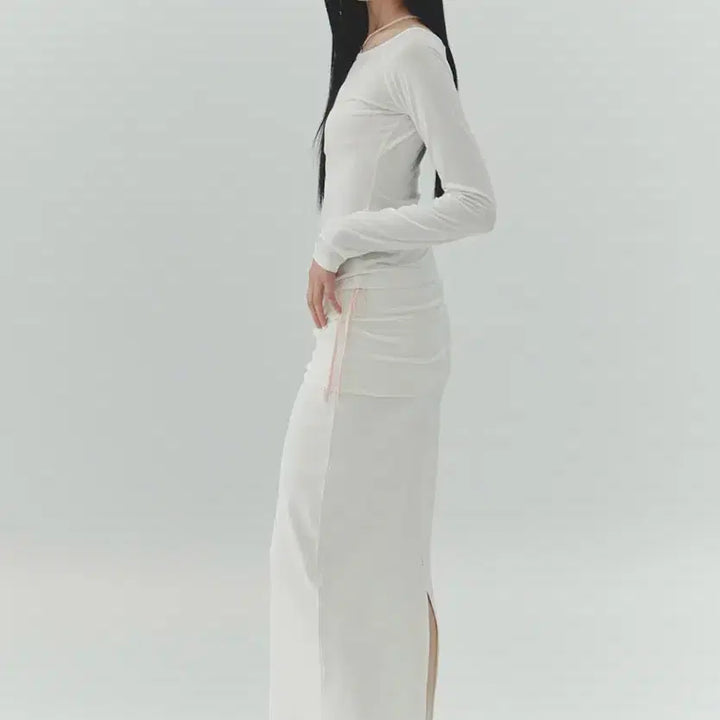 [BUNJANG] Pain or Pleasure Lower Folding Skirt - White / 페인오어플레져 LOWER FOLDING SKIRT white