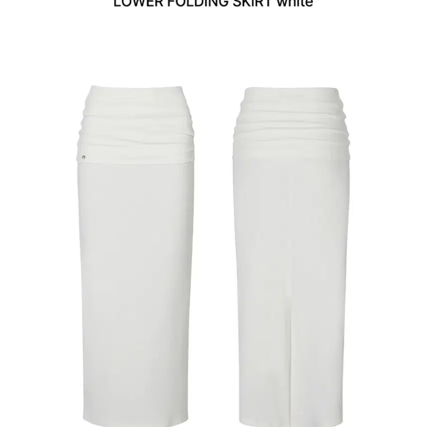 [BUNJANG] Pain or Pleasure Lower Folding Skirt - White / 페인오어플레져 LOWER FOLDING SKIRT white