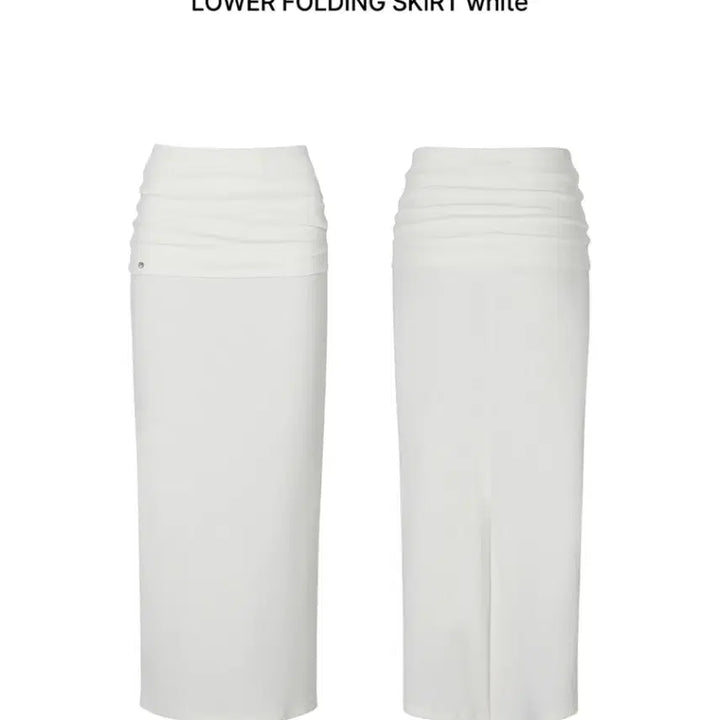 [BUNJANG] Pain or Pleasure Lower Folding Skirt - White / 페인오어플레져 LOWER FOLDING SKIRT white
