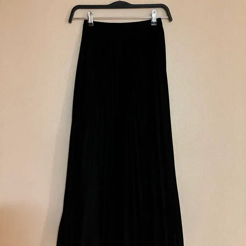 [BUNJANG] Suede Long Pleated Skirt XS / 스웨이드 롱플리츠 스커트 XS 착샷