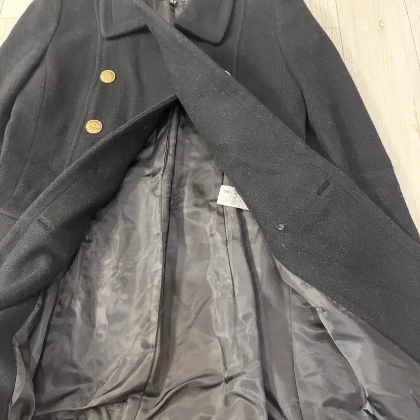 [BUNJANG] Plastic Island Black Double Coat / 플라스틱아일랜드 모90% 블랙더블코트 여자코트 빈티지코트 더블피코트 여성