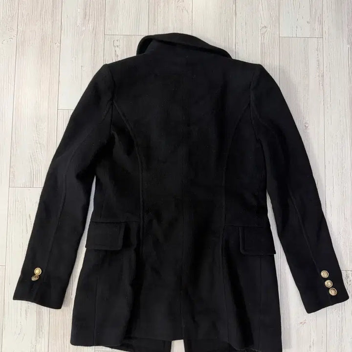 [BUNJANG] Plastic Island Black Double Coat / 플라스틱아일랜드 모90% 블랙더블코트 여자코트 빈티지코트 더블피코트 여성