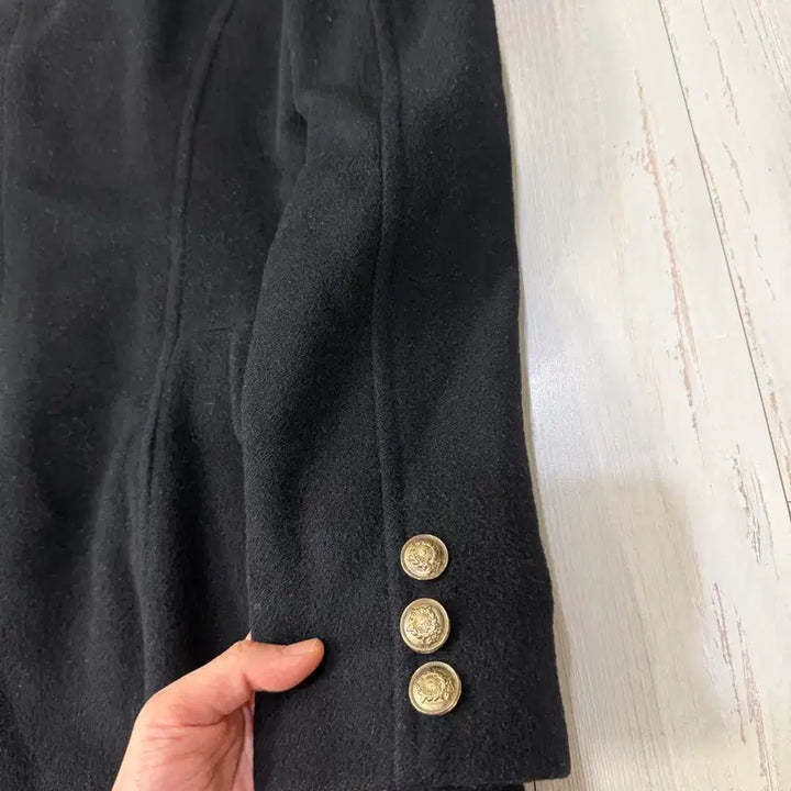 [BUNJANG] Plastic Island Black Double Coat / 플라스틱아일랜드 모90% 블랙더블코트 여자코트 빈티지코트 더블피코트 여성