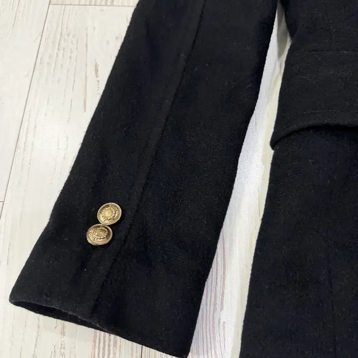 [BUNJANG] Plastic Island Black Double Coat / 플라스틱아일랜드 모90% 블랙더블코트 여자코트 빈티지코트 더블피코트 여성