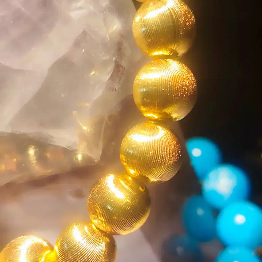[BUNJANG] 10mm Gold Plated Ball Bracelet / 24k도금 10mm골드 볼 팔찌