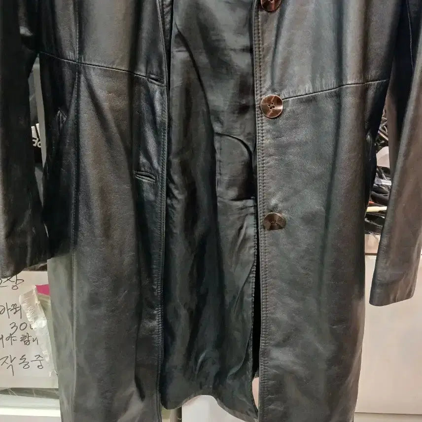 [BUNJANG] Golf Brothers Black Cowhide Leather Coat / Golf Brothers 블랙 소가죽 코트77