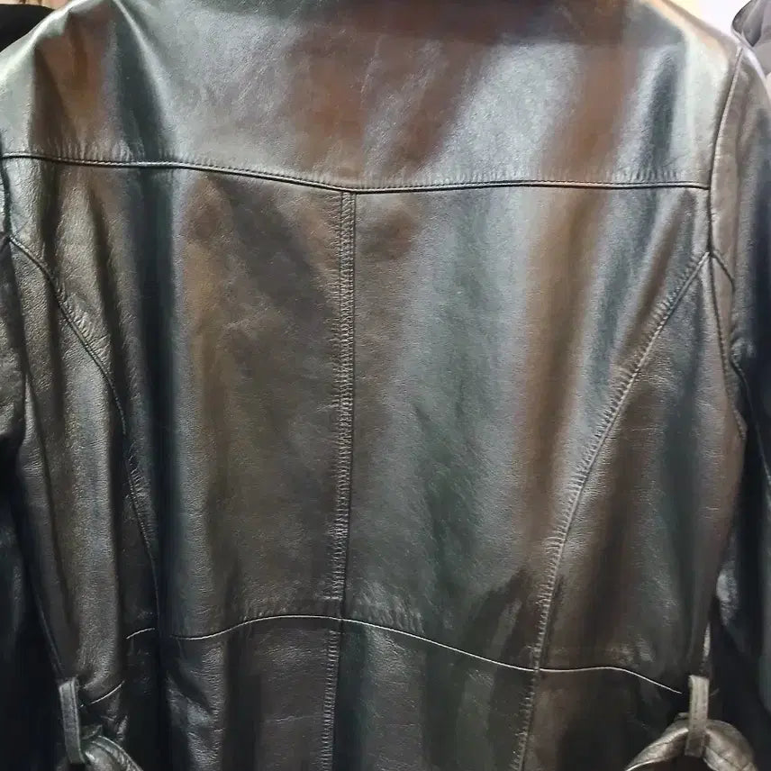 [BUNJANG] Golf Brothers Black Cowhide Leather Coat / Golf Brothers 블랙 소가죽 코트77
