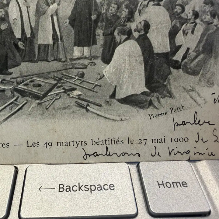 [BUNJANG] 1905 Korean Martyrs Canonization Commemorative Postcard / 1905년 - 조선 한국49인(실제 79위) 순교자 시복 기념 성화 엽서
