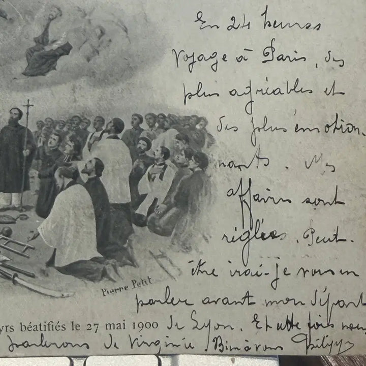 [BUNJANG] 1905 Korean Martyrs Canonization Commemorative Postcard / 1905년 - 조선 한국49인(실제 79위) 순교자 시복 기념 성화 엽서
