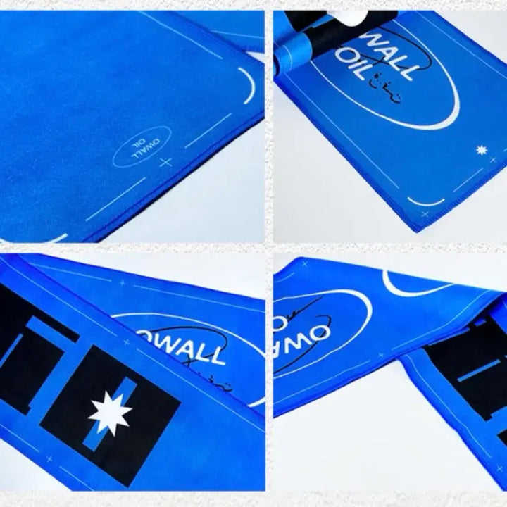 [BUNJANG] 5/5 Blue Slogan Towel / 오월오일 블루 슬로건 타월 새상품