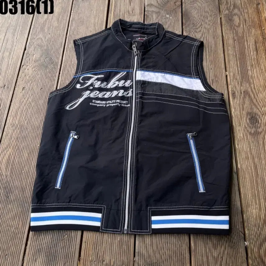 [SOLD OUT] FUBU 후부 블랙 남성용 베스트