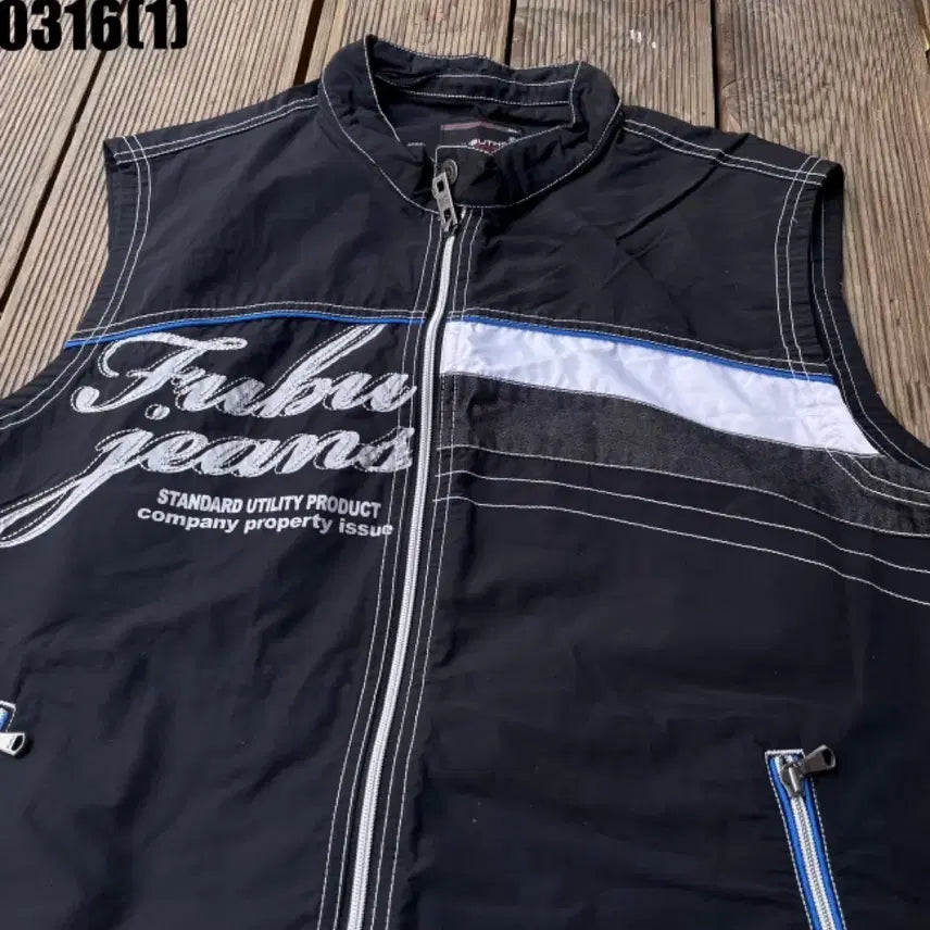 [SOLD OUT] FUBU 후부 블랙 남성용 베스트