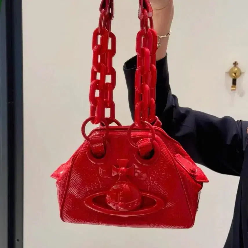 [BUNJANG] Vivienne Westwood Chain Shoulder Bag (Logo Pattern) / 비비안웨스트우드 체인숄더백 로고무늬 봄신상 3color