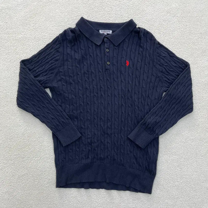 [BUNJANG] US Polo Assn. Cable Knit Sweater / 3XL US폴로 케이블 카리 니트 0312M1