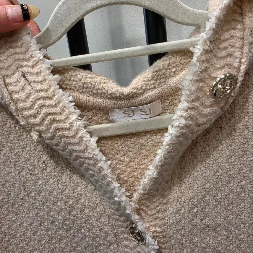 [BUNJANG] Hansum SJ Tweed Knit Vest F / 마지막할인) 한섬 SJ SJ 트위드 니트 베스트 F