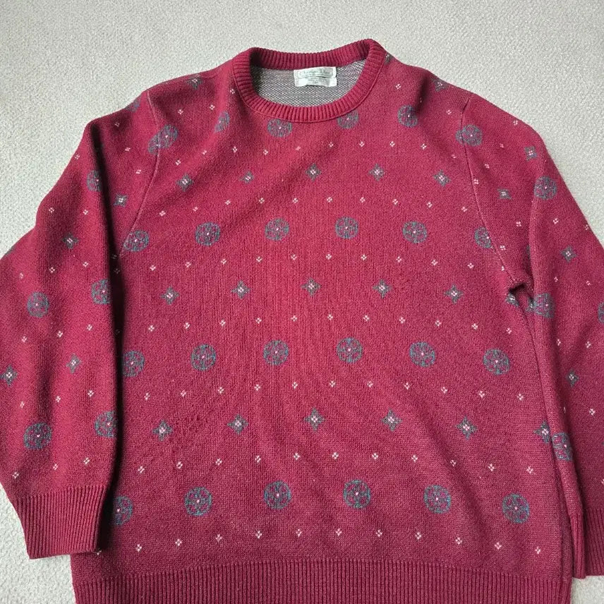 [BUNJANG] Christian Dior Vintage Burgundy Knit Sweater / Christian Dior 크치스찬 디올 빈티지 니트 M