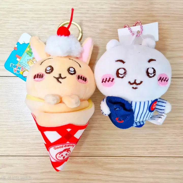 [BUNJANG] Usagi Ice Cream Doll Keyring / 우사기 크레이프, 치이카와 인형 키링 팝니다~