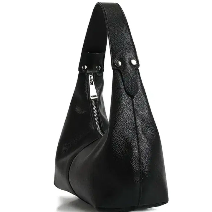 [BUNJANG] Black Hobo Shoulder Bag / 블랙 호보 숄더백 가방