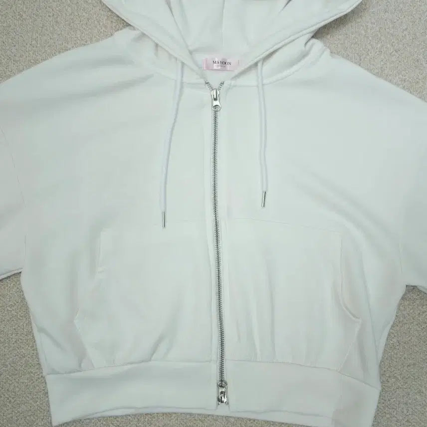 [SOLD OUT] (S)메이윤 여성 후드 집업 긴팔 투웨이 화이트 W2638