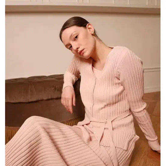 [BUNJANG] Around U: Sophia Cardigan - Pink / (실사 ㅇ) 어라운드율 소피아 가디건 핑크