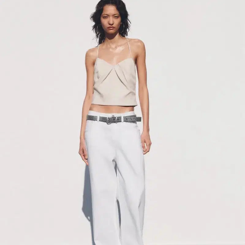 [BUNJANG] ZARA Ivory Gabardine Top / 새상품 - 자라 아이보리 탑