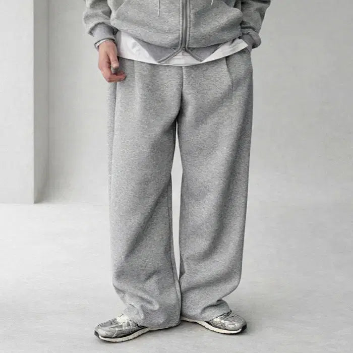 [BUNJANG] Wit &amp; Wonder Cotton Blend Oversized Hoodie Zip-up Set / [세트가격]남자 코튼 합포 원턱 오버핏 후드 집업