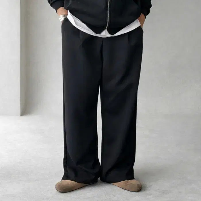 [BUNJANG] Wit &amp; Wonder Cotton Blend Oversized Hoodie Zip-up Set / [세트가격]남자 코튼 합포 원턱 오버핏 후드 집업