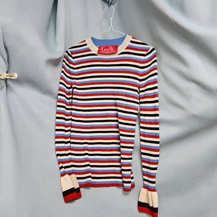 [BUNJANG] Lucky Chouette Striped Knit 36 / 럭키슈에뜨 스트라이프 니트 36