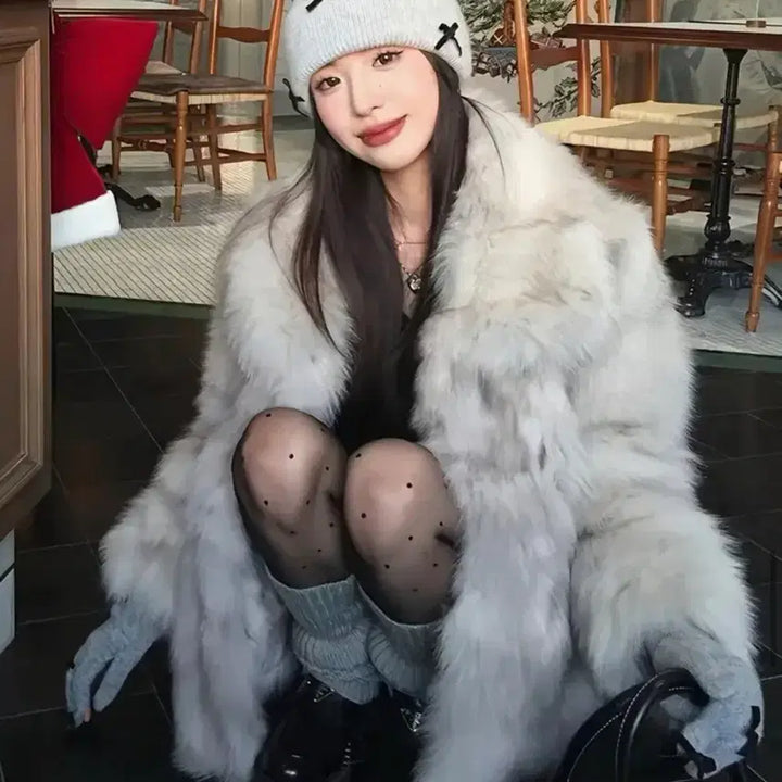 [BUNJANG] Fox Faux Fur Jacket / 폭스 페이크 퍼 자켓