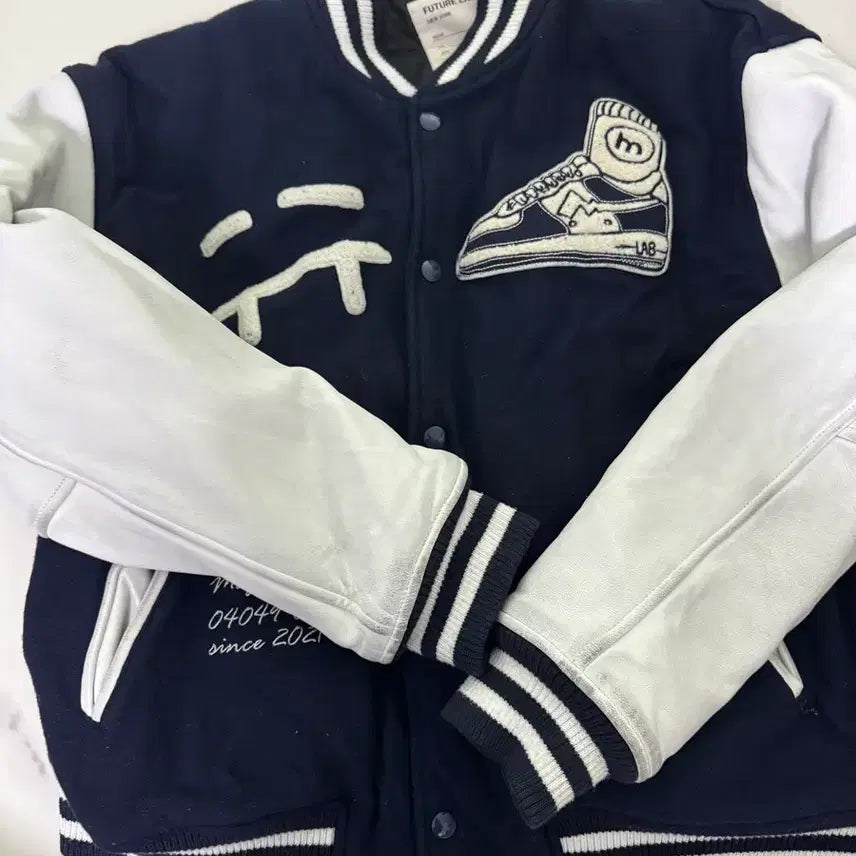 [BUNJANG] Future Lab Navy Stadium Jacket / 퓨쳐랩 네이비 스타디움 자켓