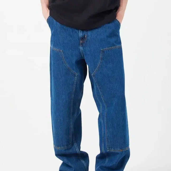 [BUNJANG] Carhartt WIP Fairfield Denim Double Knee Pants Blue Stone Washed / 30x32 칼하트 WIP 페어필드 데님 더블 니 팬츠 블루 스톤 워시드