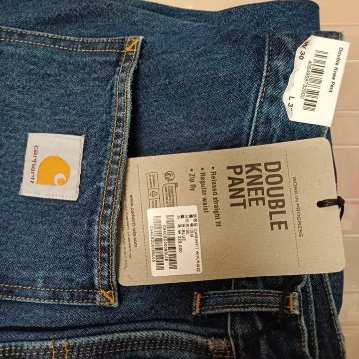[BUNJANG] Carhartt WIP Fairfield Denim Double Knee Pants Blue Stone Washed / 30x32 칼하트 WIP 페어필드 데님 더블 니 팬츠 블루 스톤 워시드