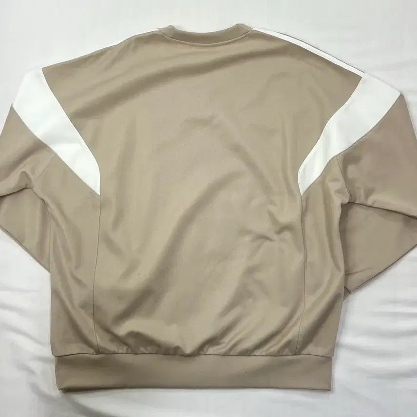 [BUNJANG] Adidas Three Stripes Beige Sweatshirt / 아디다스 삼선 맨투맨 베이지 L