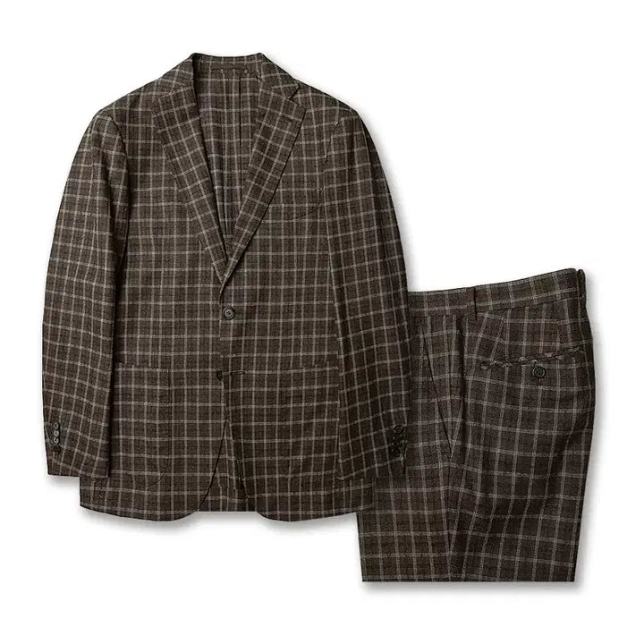 [BUNJANG] Man On The Boon Vitale Barberis Canonico Brown Check Wool Suit 46 / 맨온더분 [Man On The Boon] 바르베라 까노니코 체크 수트