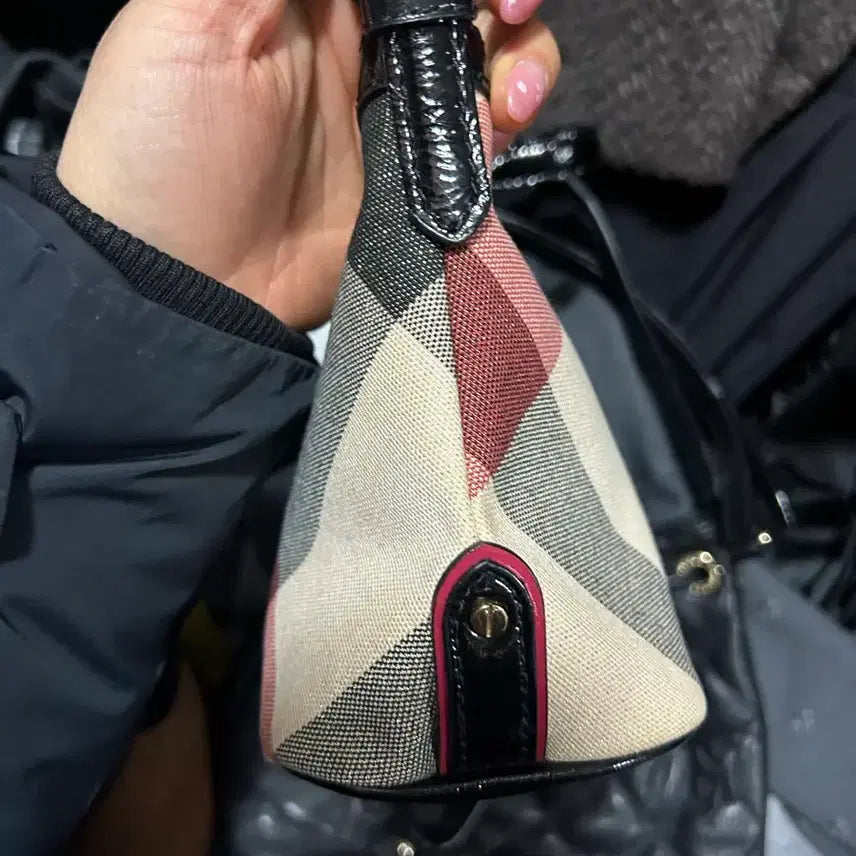 [BUNJANG] Daks Check Shoulder Bag 25x14cm / 닥스 체크 숄더백 25x14cm
