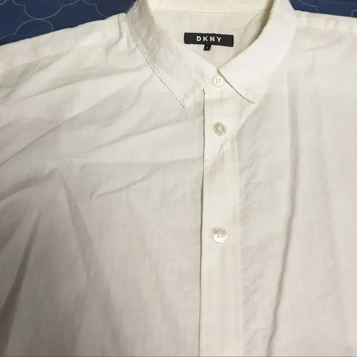 [BUNJANG] DKNY Linen Cotton Short Sleeve Shirt / (한섬) DKNY 린넨코튼 반팔 셔츠 화이트 (L)
