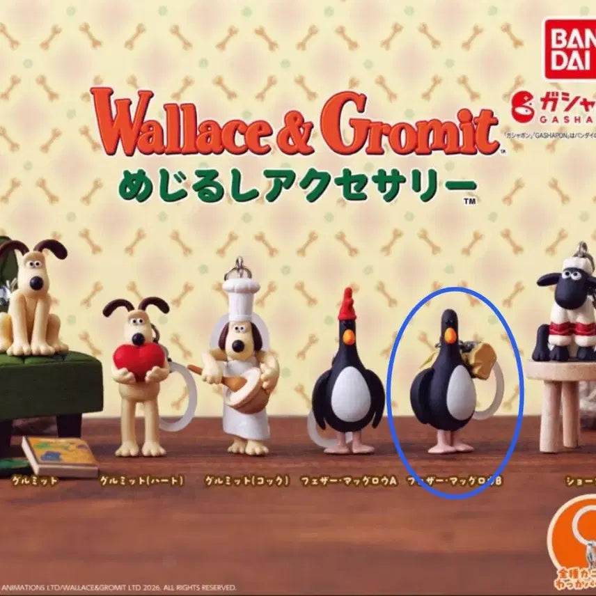 [BUNJANG] Wallace &amp; Gromit Meijirushi Gacha / 월레스와 그로밋 메지루시 가챠