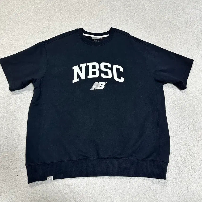[BUNJANG] New Balance NBSC Short Sleeve Sweatshirt Black XL / 뉴발란스 NBSC 반팔 맨투맨 블랙 xl 105